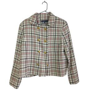 Jones New York Signature Double Breasted Wool Blend Suit Jacket Size 16